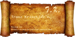 Trenz Krisztián névjegykártya